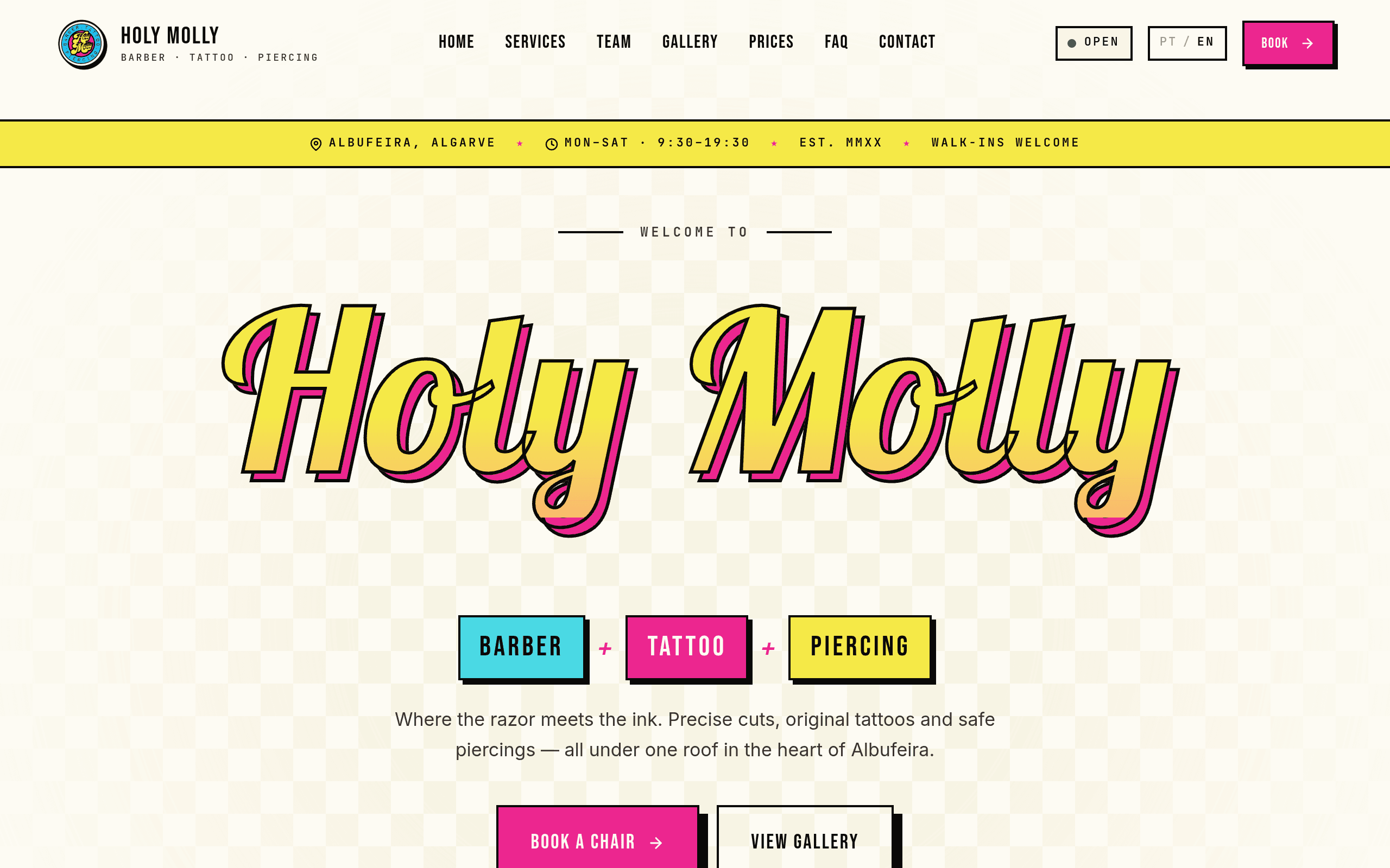 Holy Molly — site preview